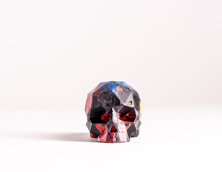 Mini Collectible Skull - Marbled - Rainbow - 111
