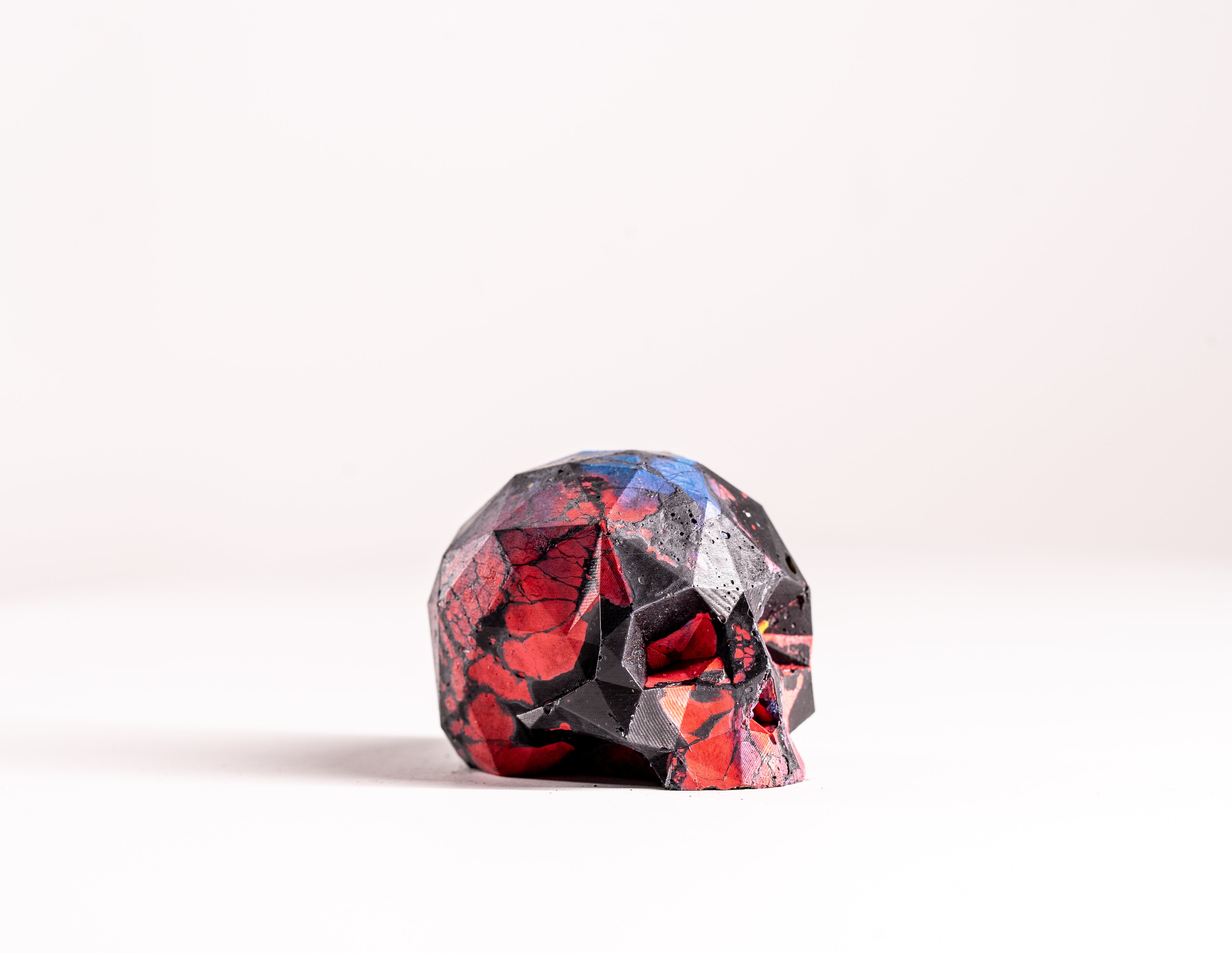 Mini Collectible Skull - Marbled - Rainbow - 111