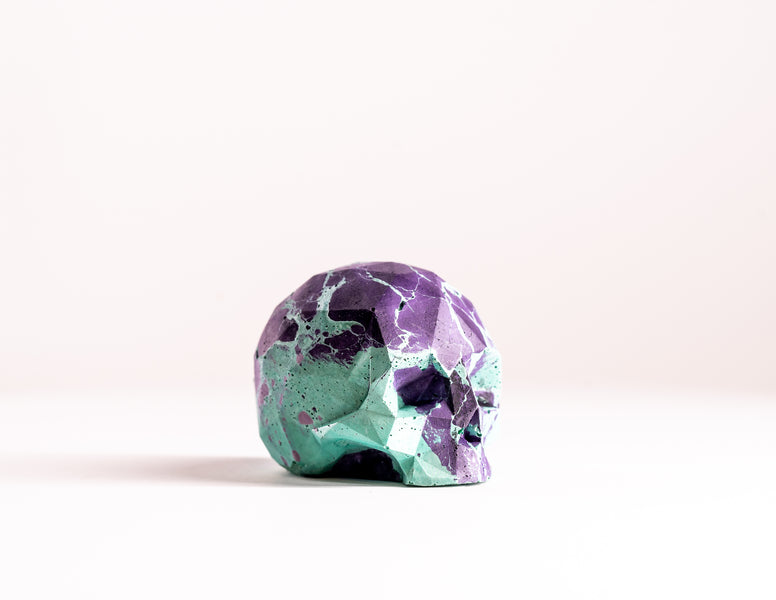 Mini Collectible Skull - Marbled - 09